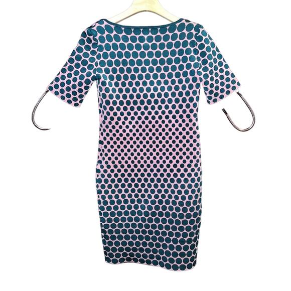 Zac Posen Polka Dot Knit Dress Size Medium Pink Green - Picture 4 of 13